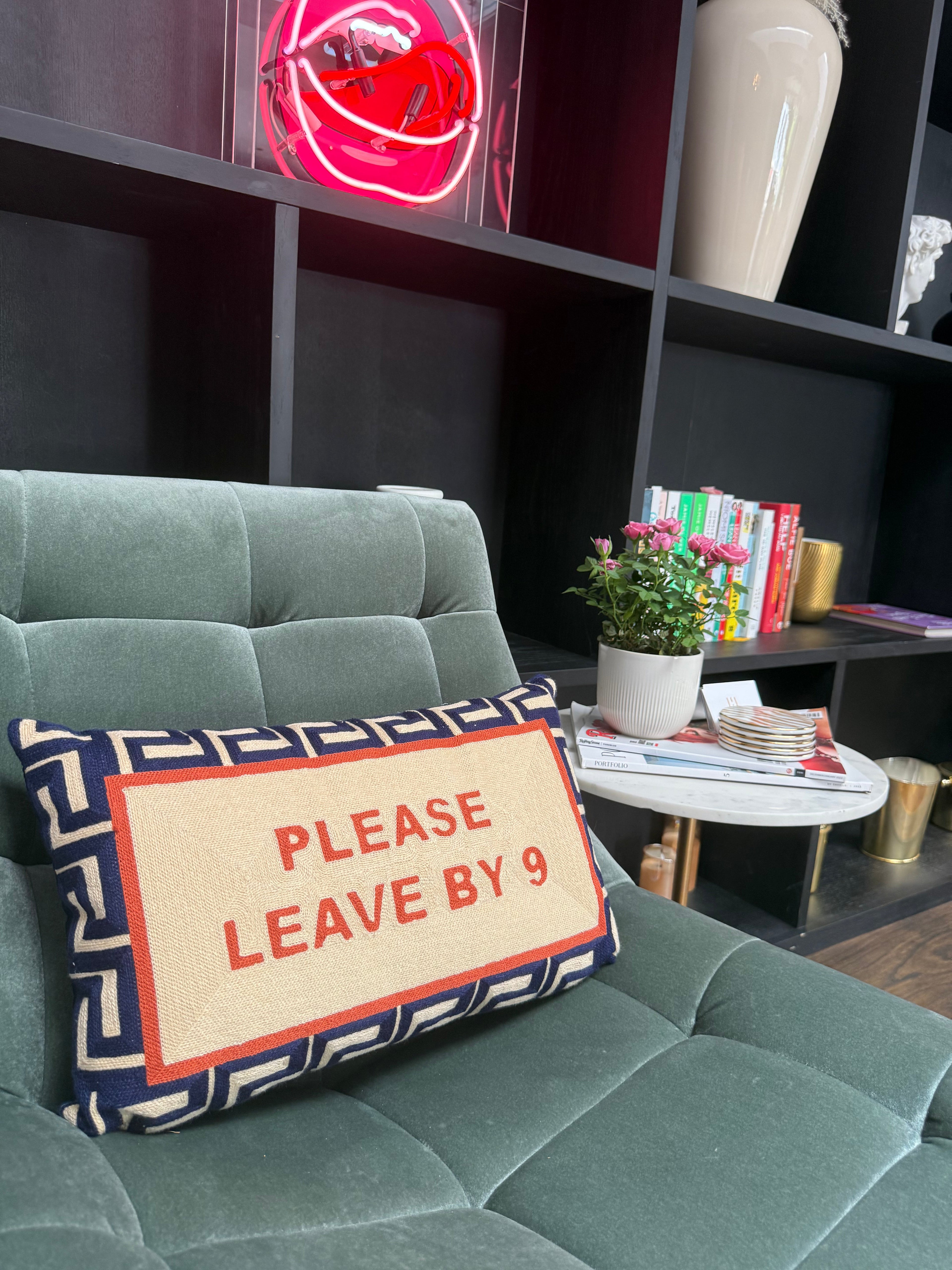 Slogan Needlepoint Cushions