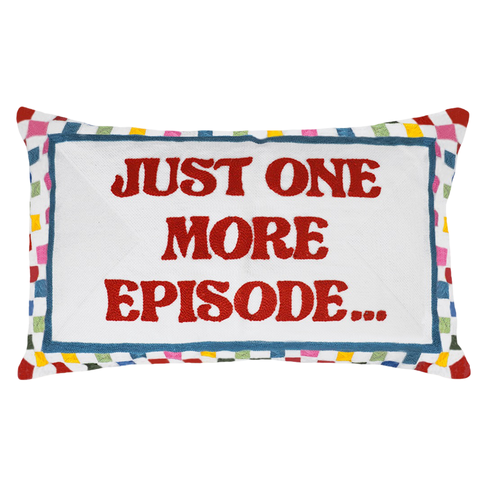 Just One More Episode Needlepoint Cushion