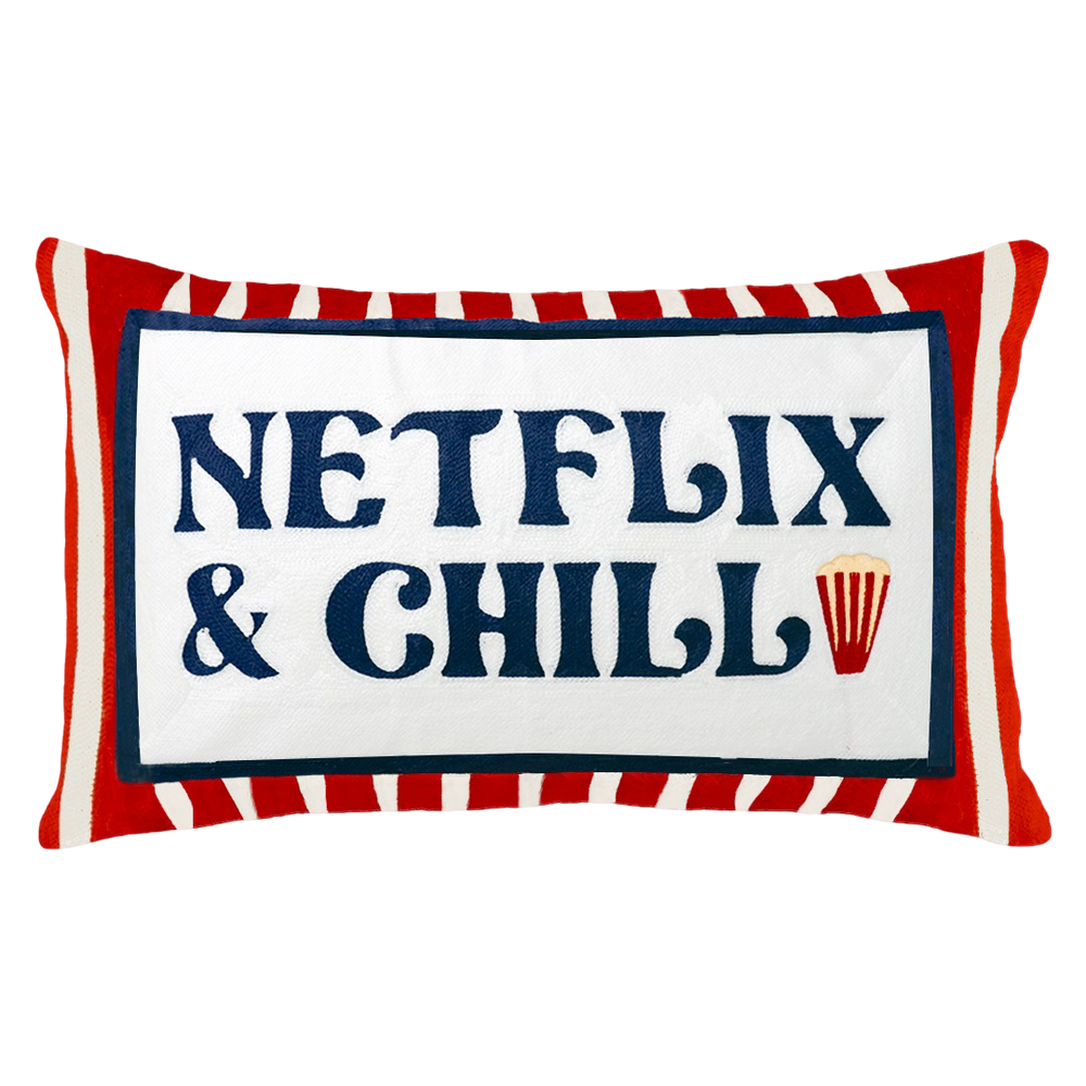 Netflix & Chill Needlepoint Cushion
