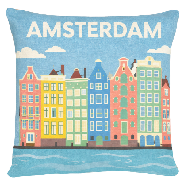 Amsterdam | Needlepoint Travel Inspired Pillow