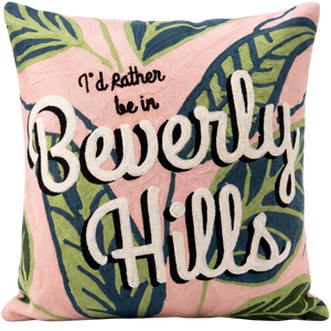 Beverly Hills Palm Needlepoint Pillow