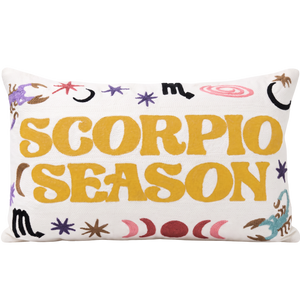 Scorpio Season zodiac needlepoint cushion by The Pillow Drop