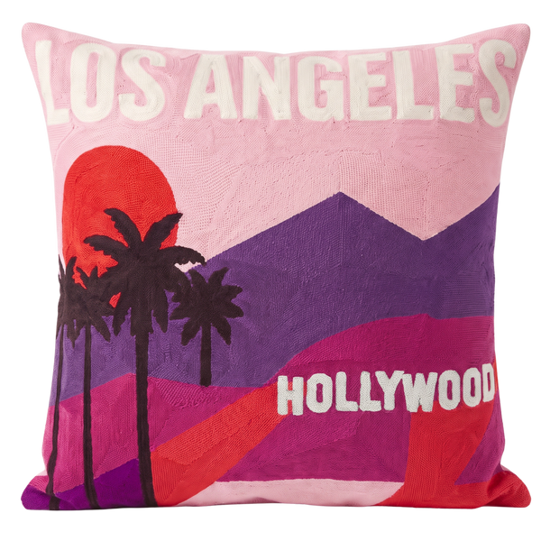 Los Angeles Needlepoint Pillow
