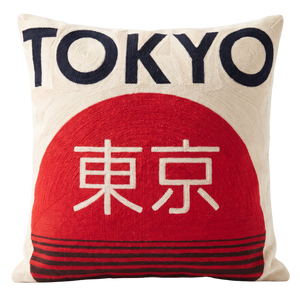 Tokyo Japanese needlepoint cushion by The Pillow Drop