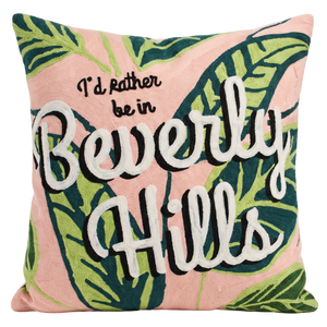 Beverly Hills Palm Needlepoint Pillow