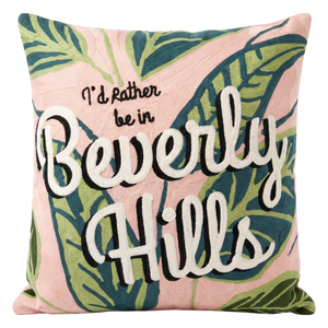 Beverly Hills Palm Needlepoint Pillow