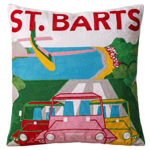St. Barts Tropical Needlepoint Pillow