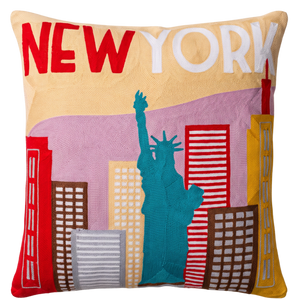 New York City needlepoint cushion by The Pillow Drop
