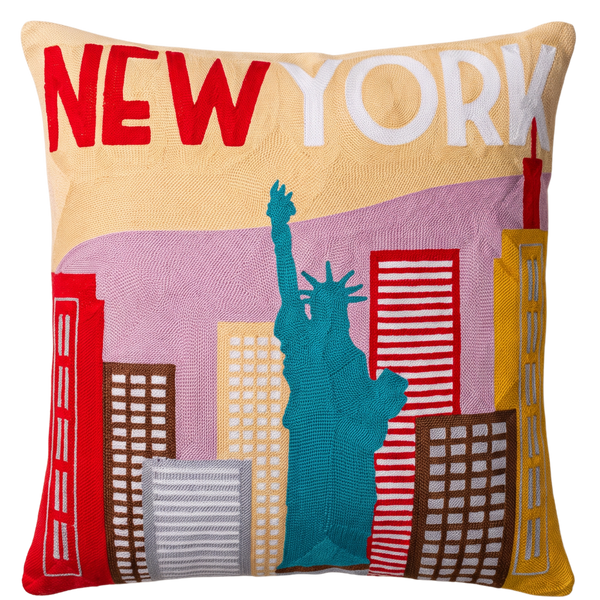 New York City needlepoint cushion by The Pillow Drop