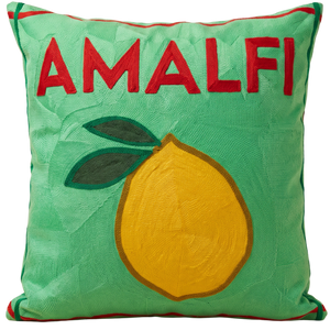 Amalfi Lemon Needlepoint Pillow