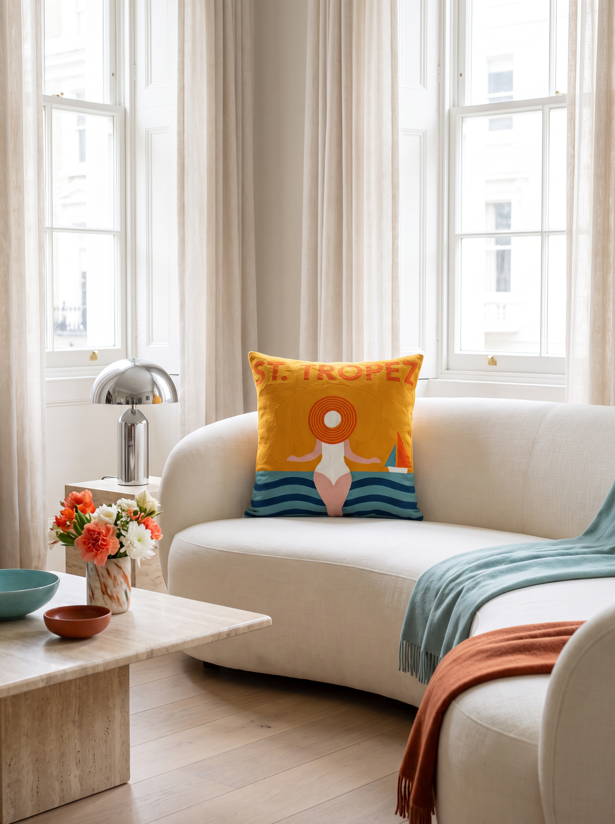 St Tropez Needlepoint Pillow