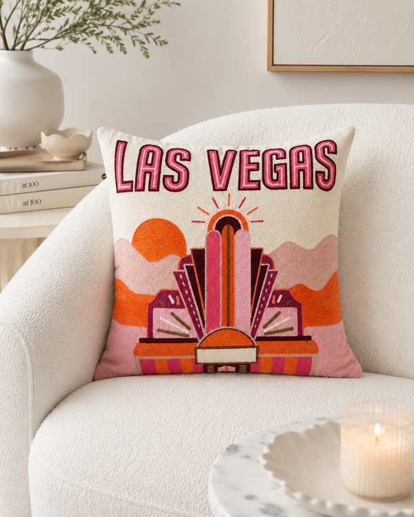 Las Vegas Needlepoint Pillow