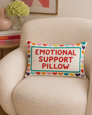 Emotional Support Pillow - Slogan Needlepoint Pillow