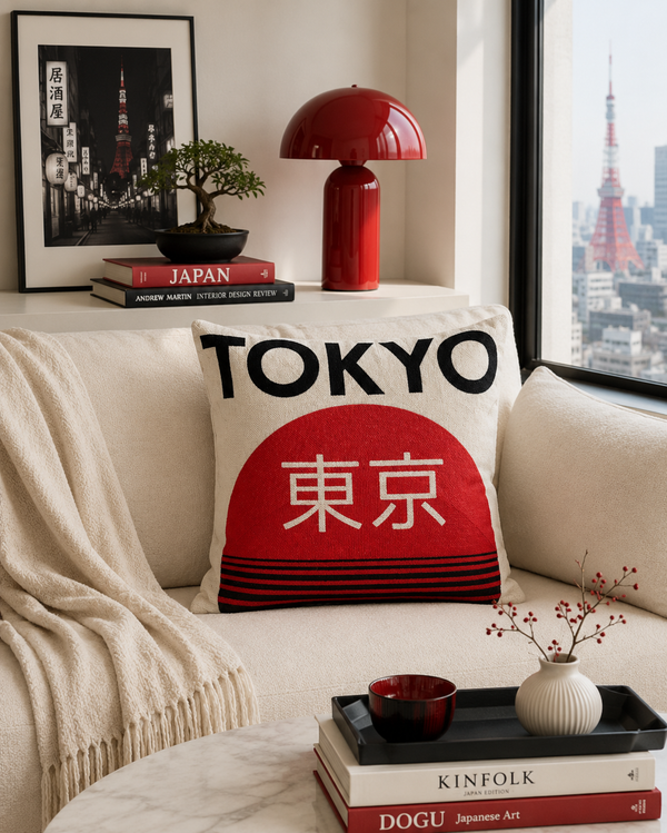 Tokyo Needlepoint Pillow – Japanese Graphic Design