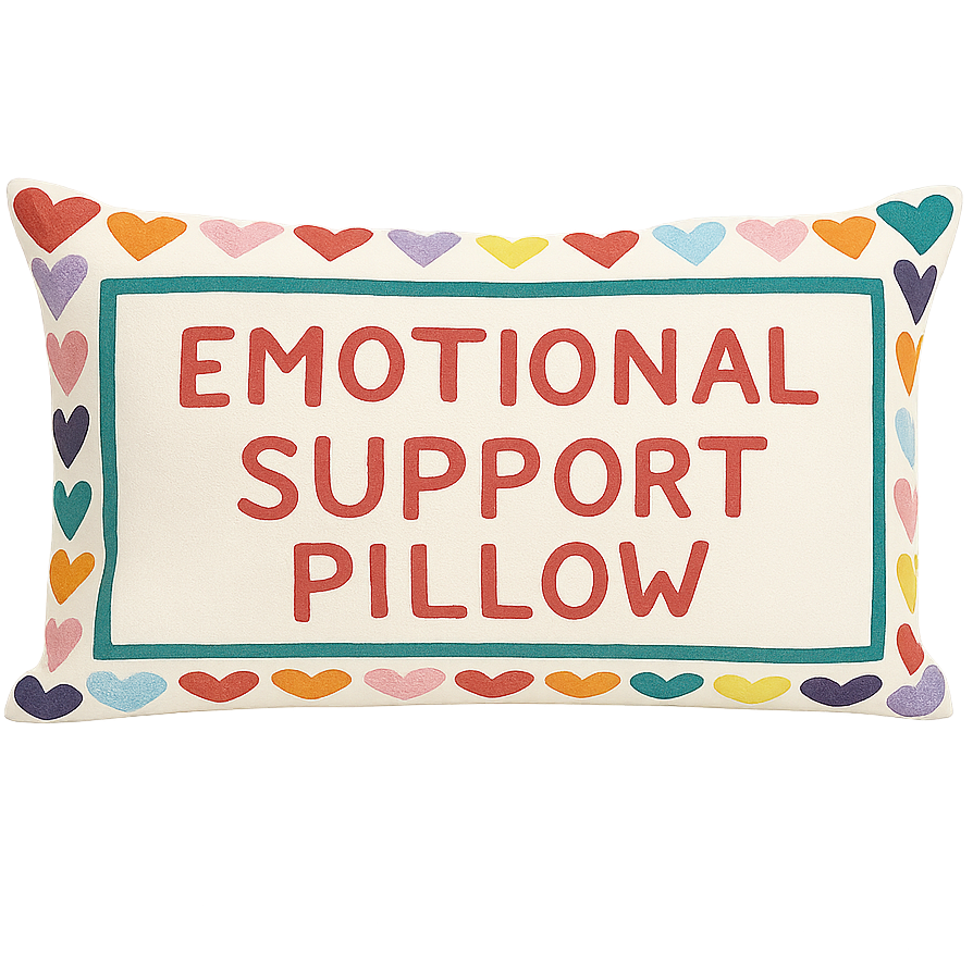 Emotional Support Pillow Needlepoint Cushion
