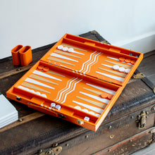 Load image into Gallery viewer, Leather backgammon orange