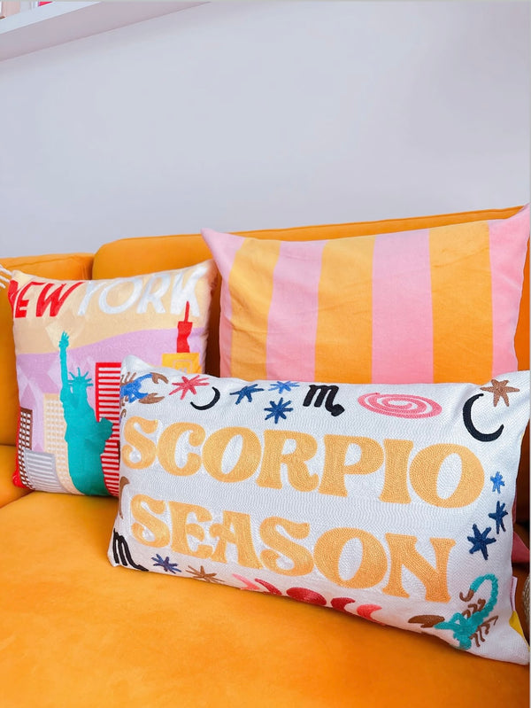 Scorpio Season Needlepoint Cushion