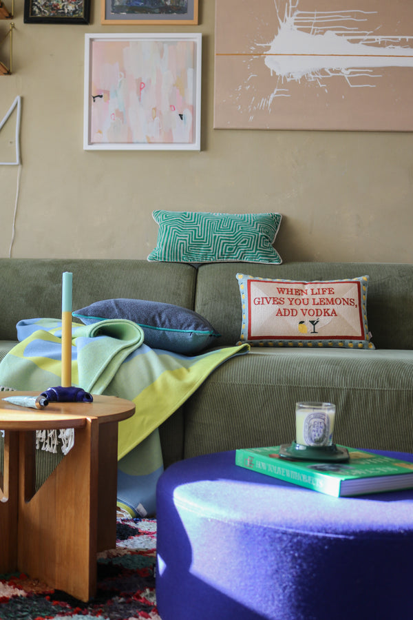 When Life Gives You Lemons Needlepoint Cushion