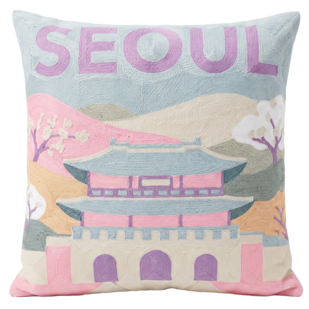 Seoul Needlepoint Pillow