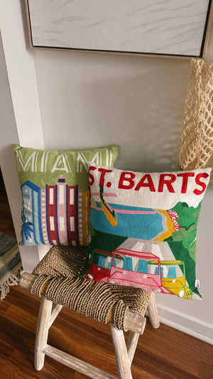 Miami Needlepoint Cushion