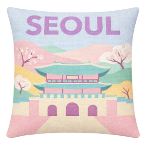 Seoul | Needlepoint Travel Inspired Pillow