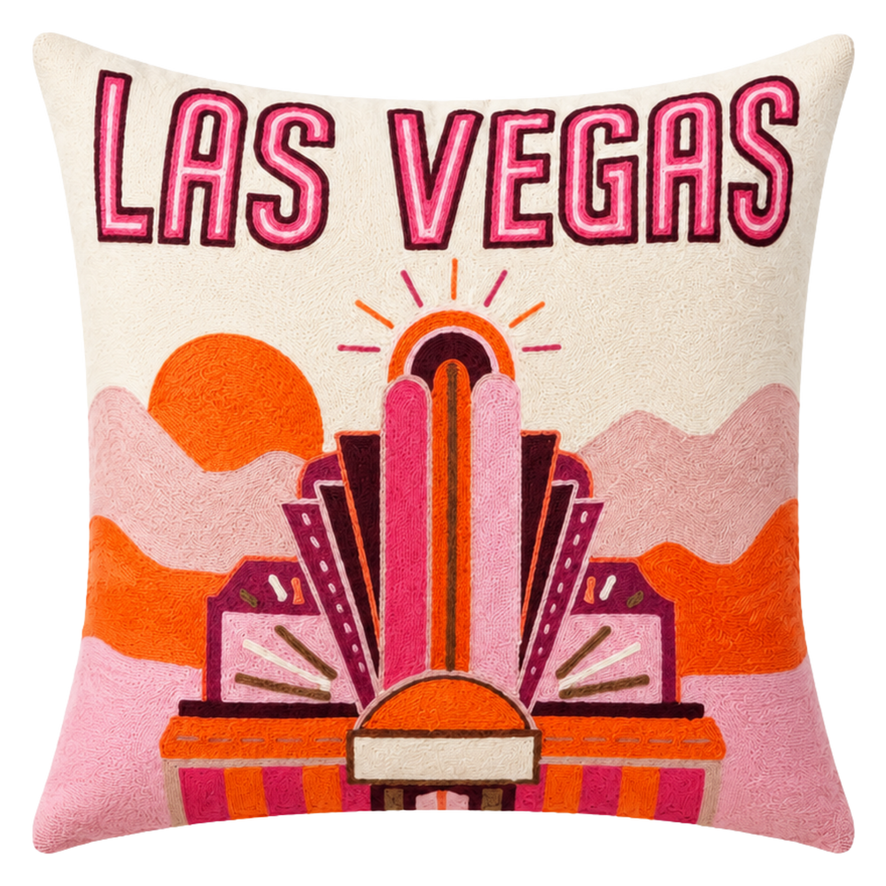 Las Vegas Needlepoint Pillow