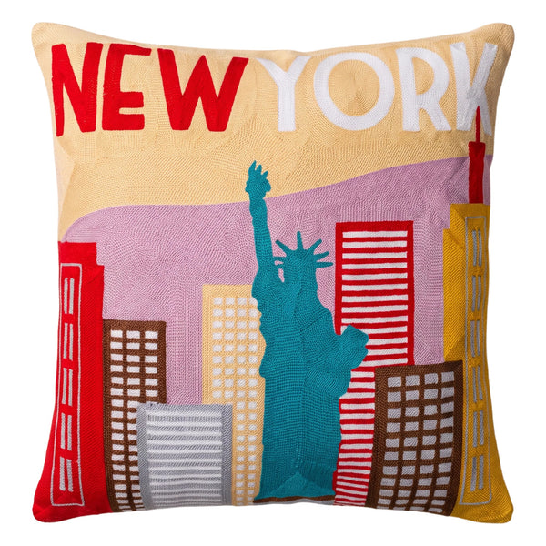 New York City needlepoint cushion by The Pillow Drop