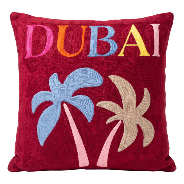 Dubai Palm needlepoint cushion by The Pillow Drop