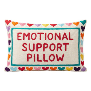 Emotional Support Pillow needlepoint cushion by The Pillow Drop