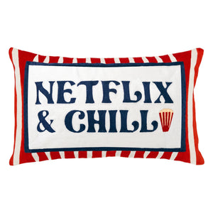 Netflix and Chill needlepoint cushion by The Pillow Drop