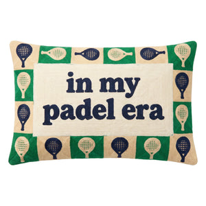 In My Padel Era needlepoint cushion by The Pillow Drop
