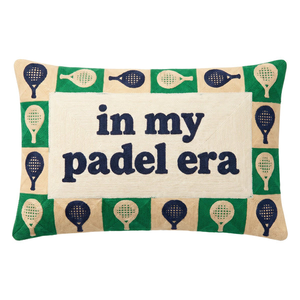 In My Padel Era needlepoint cushion by The Pillow Drop