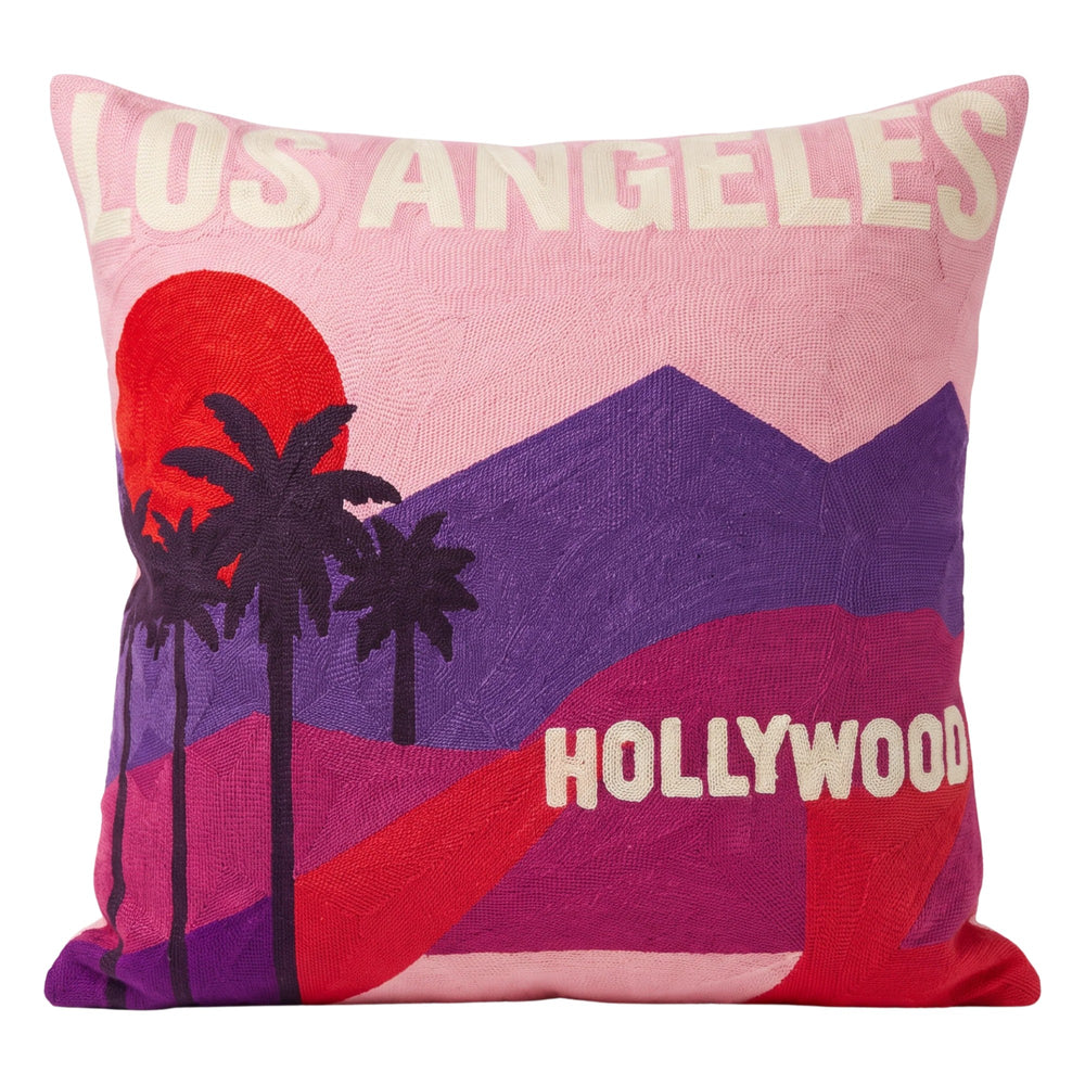 Los Angeles needlepoint cushion by The Pillow Drop