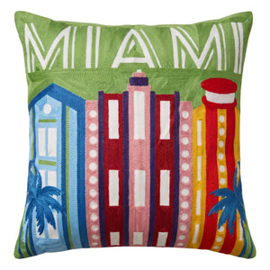 Miami Art Deco needlepoint cushion by The Pillow Drop