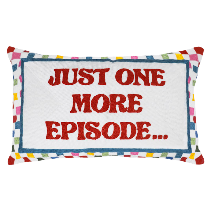 Just One More Episode Needlepoint Cushion