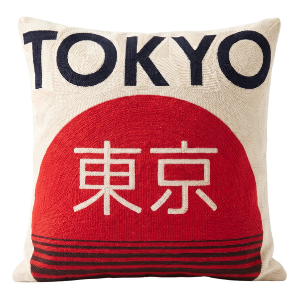 Tokyo Japanese needlepoint cushion by The Pillow Drop