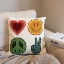 Load image into Gallery viewer, Peace &amp; Love Needlepoint Cushion