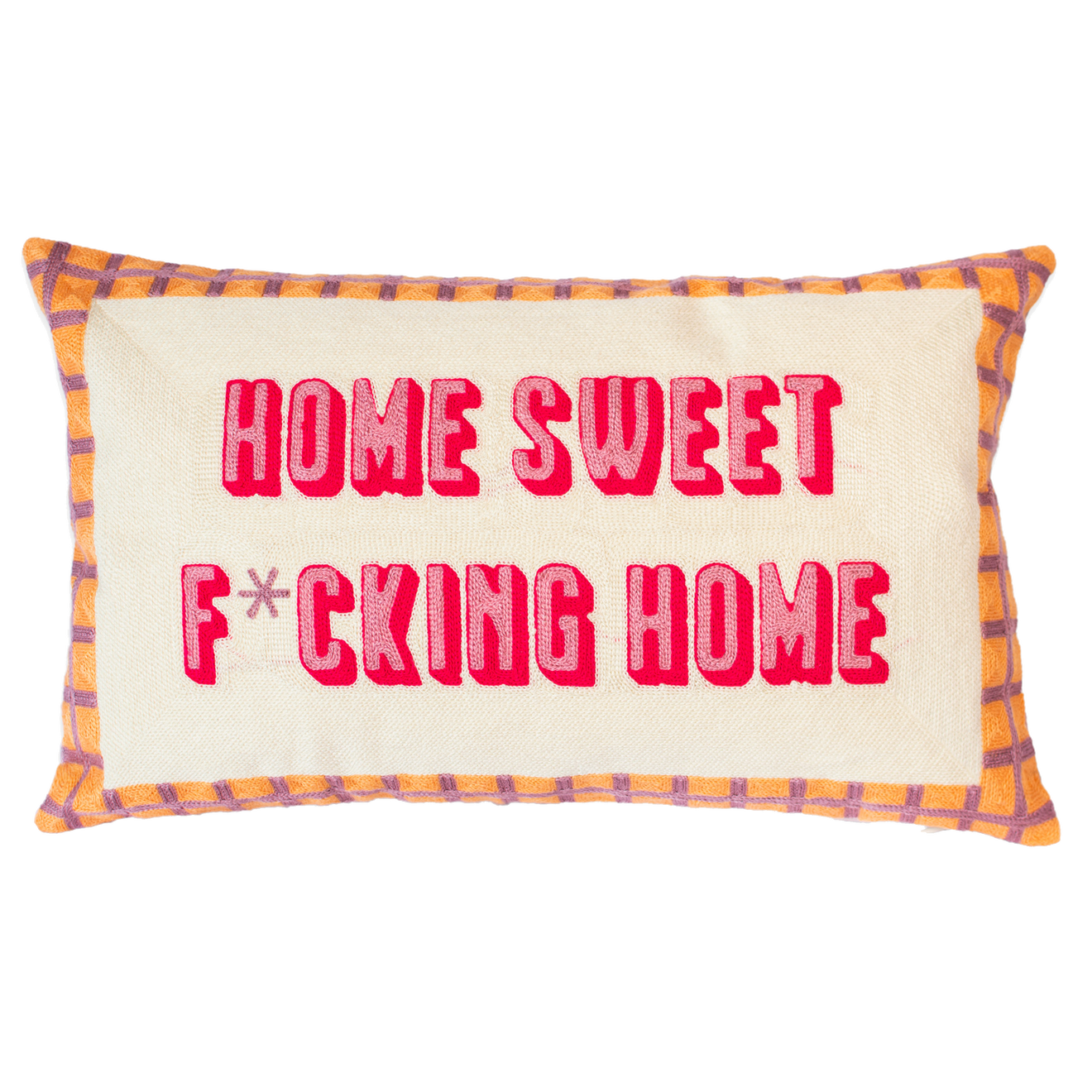Home Sweet F*cking Home Needlepoint Cushion