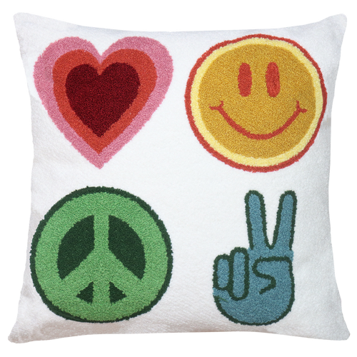 Peace & Love Needlepoint Cushion