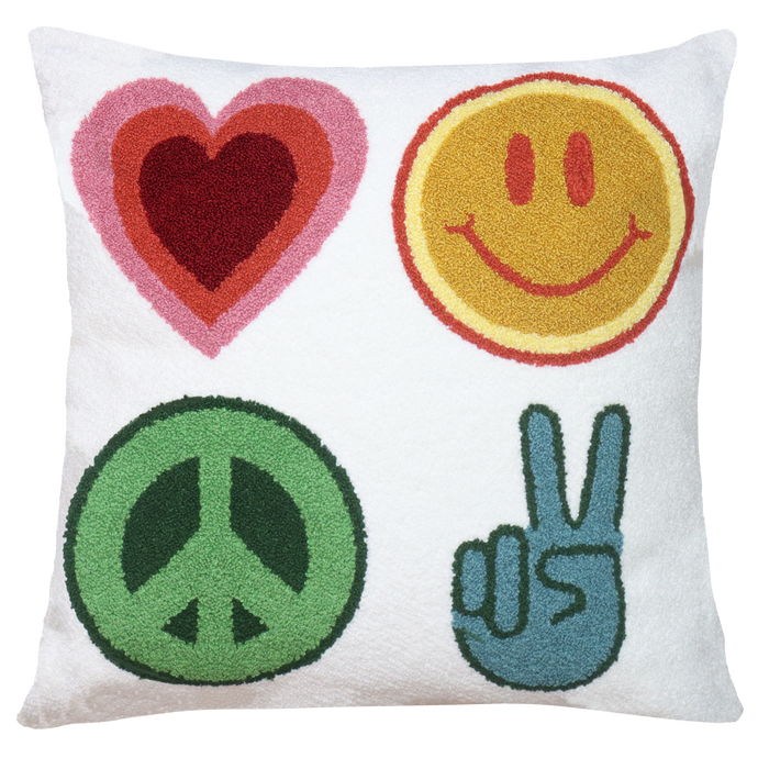 Peace & Love Needlepoint Cushion