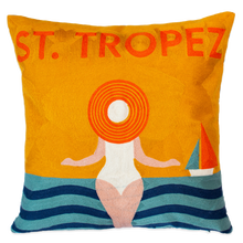 Load image into Gallery viewer, St. Tropez Needlepoint Cushion